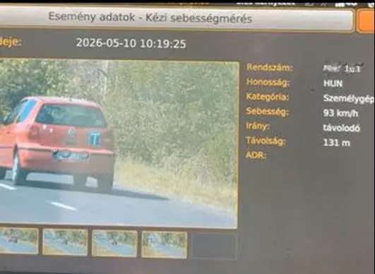 Gyorshajtás miatt kapott bírságot Budapesten egy tanulóvezető