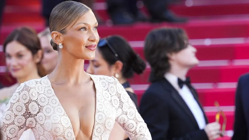 Bella Hadid attends the ''La Bataille De Gaulle: L'Age De Fer'' (De Gaulle: Tilting Iron) screening during the 79th annual Cannes Film Festival at Palais des Festivals on May 20, 2026, in Cannes, France. (Photo by Daniele Cifala/NurPhoto) (Photo by Daniele Cifalà / NurPhoto via AFP)