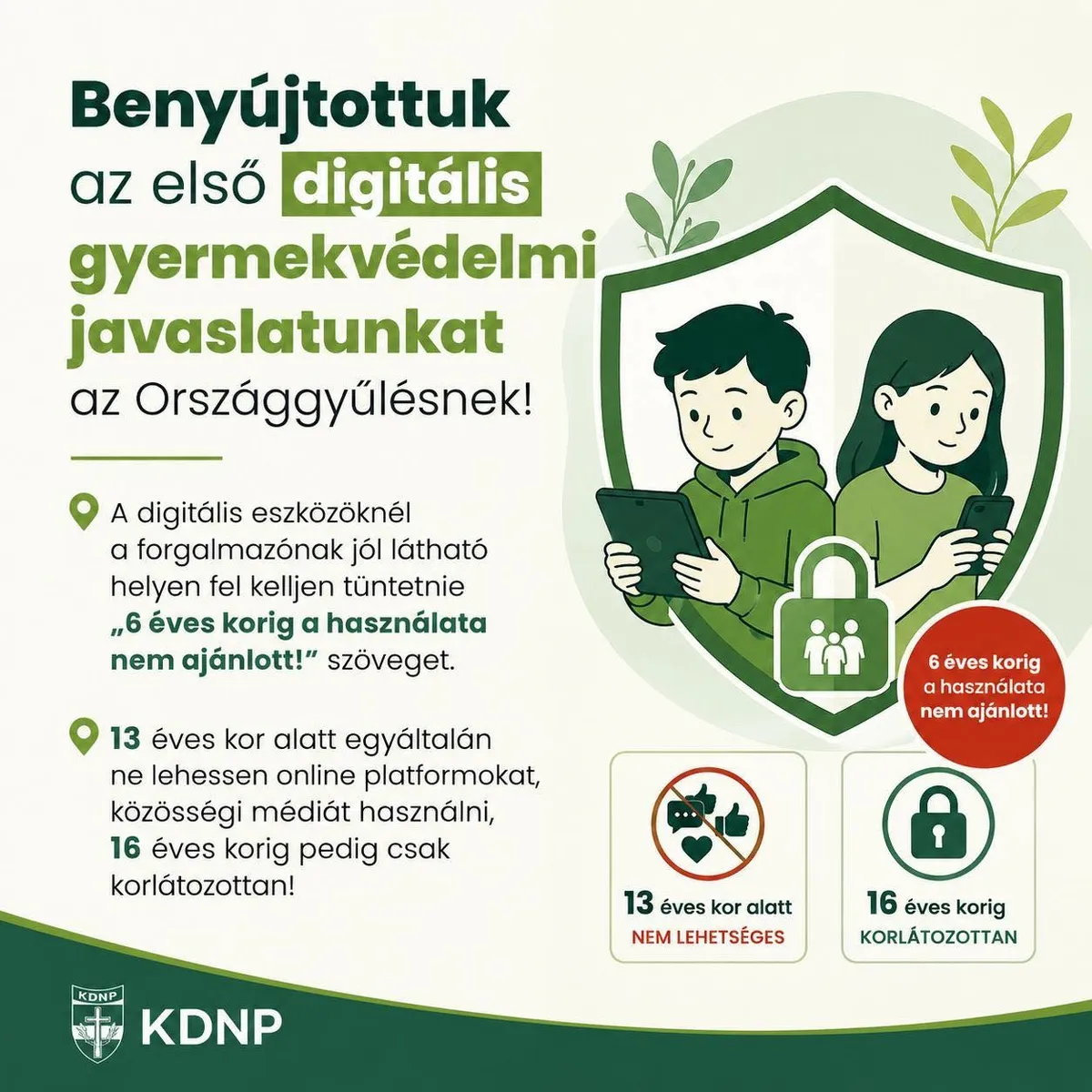 A KDNP benyújtotta az Országgyűlésnek a 16 év alatti fiatalok mobilhasználatát szabályozó törvényjavaslatát (forrás: Facebook/Rétvári Bence) 