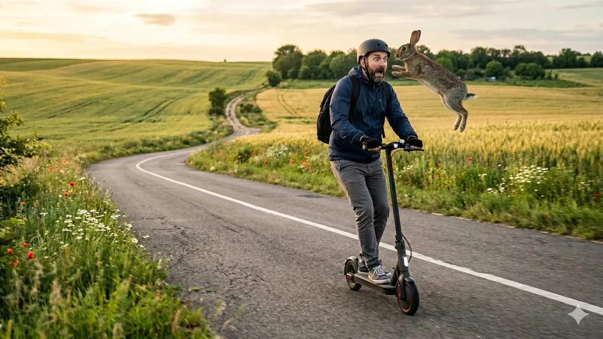 Letarolt a nyúl egy elektromos rollerest Százhalombattán