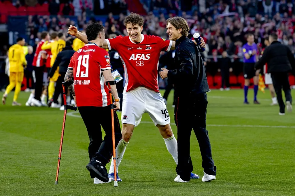 A holland AZ Alkmaar magyar csatára, Kovács Bendegúz (k) szenzációs idényt produkált