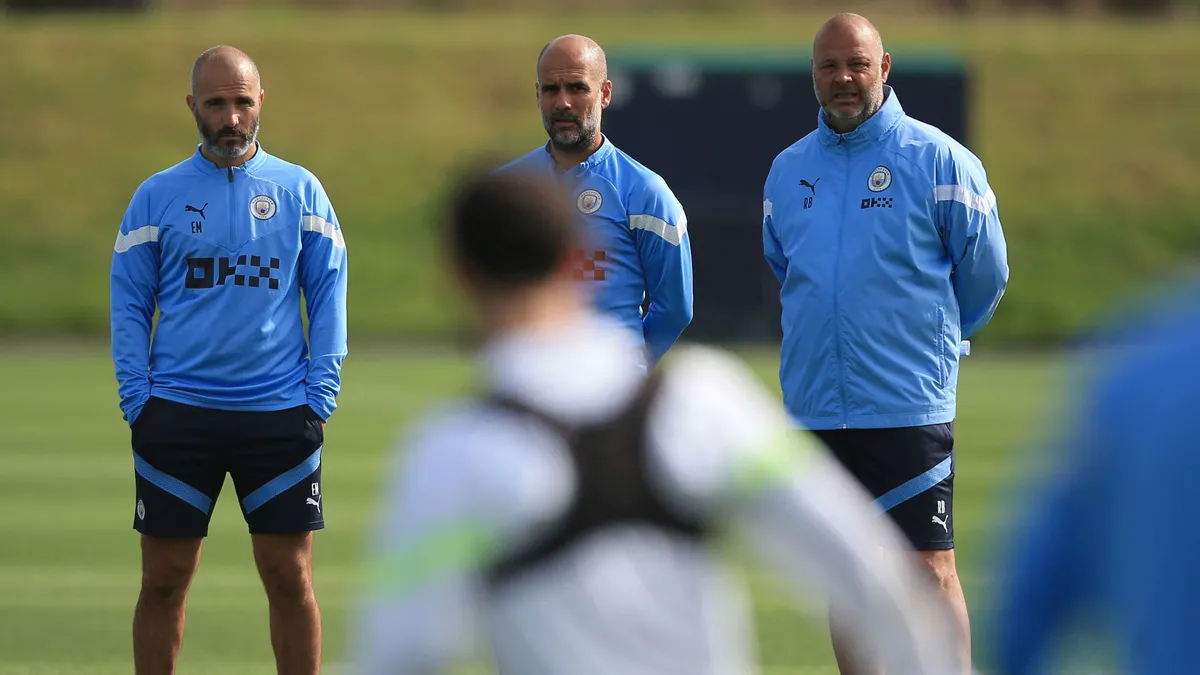 Enzo Maresca (balra) lehet a Manchester City új menedzsere 