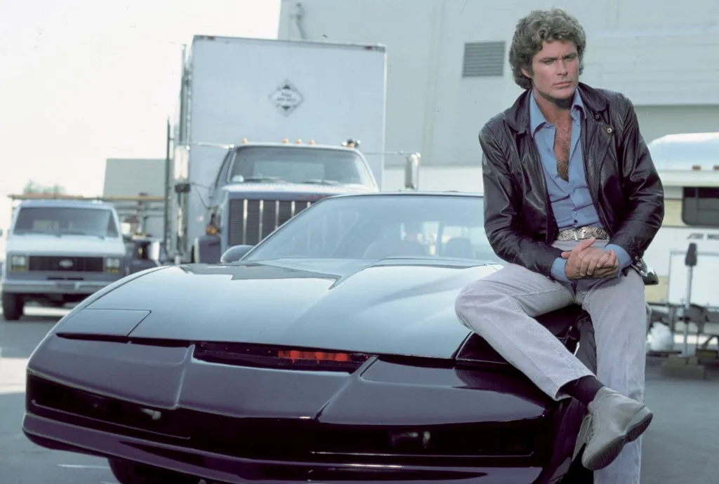 David Hasselhoff és KITT a Knight Rider sorozatban