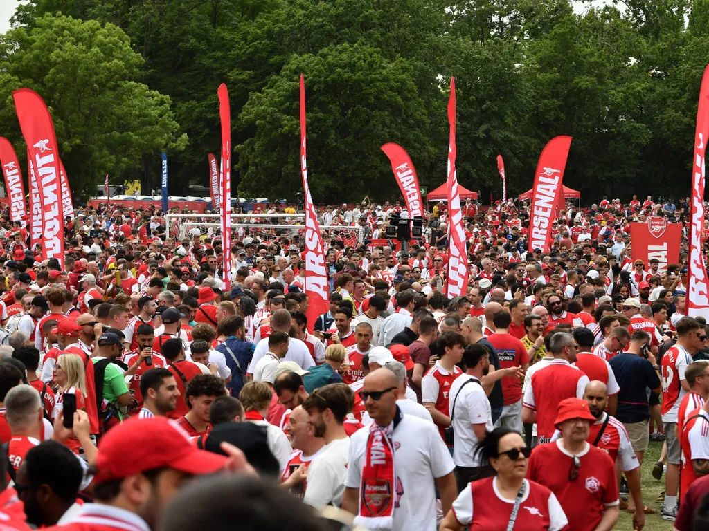 BL, Bajnokok Ligája, BajnokokLigájaBudapest, döntő, PSG - Arsenal, PSGArsenal, szurkoló, hangulat, Budapest, 2026.05.30.
