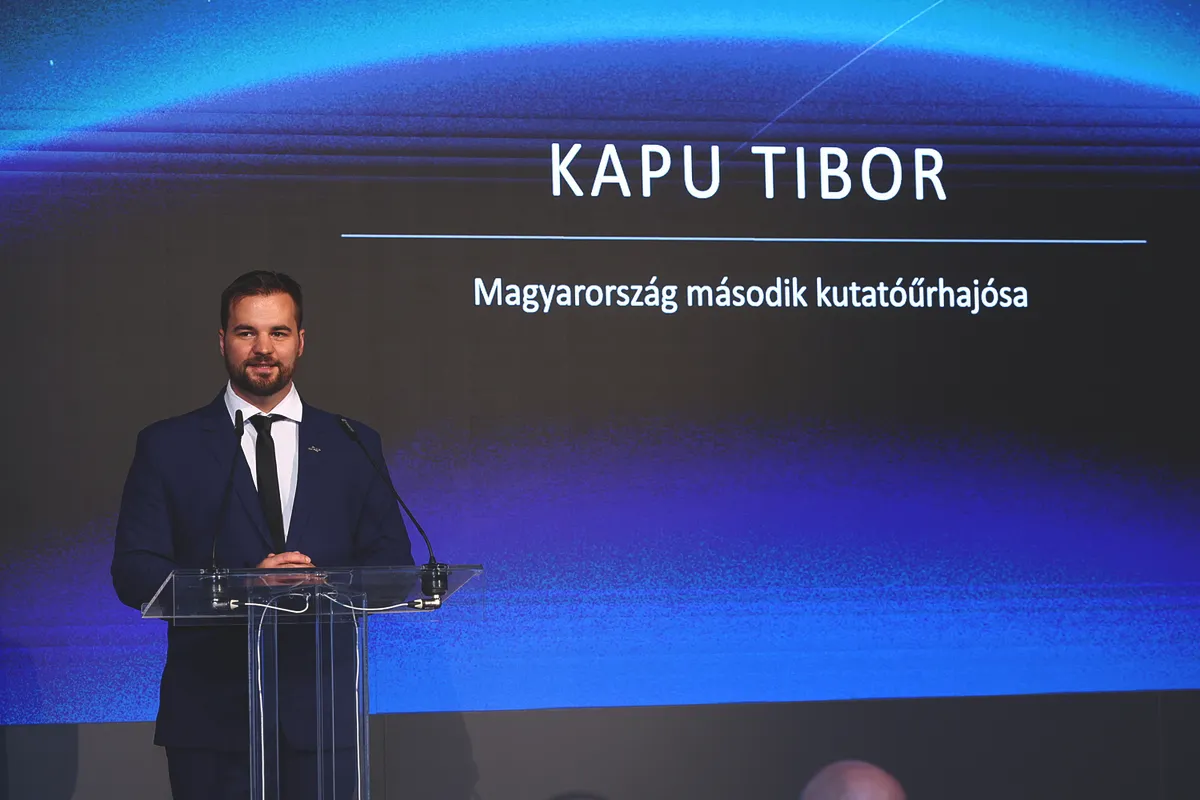 Kapu Tibor a HUNOR-program jubileumi rendezvényén beszélt új megbízatásáról a budapesti Millenárison  Fotó: Markovics Gábor Kapu Tibor felbocsátásának első évfordulójaKapu Tibor, KapuTibor
