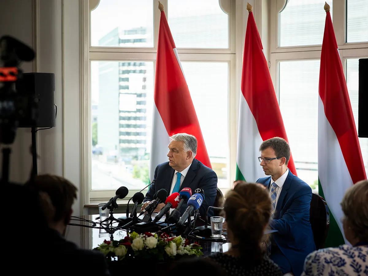 Orbán Viktor sajtótájékoztató, Brüsszel, OrbánViktor, 2026.06.17.