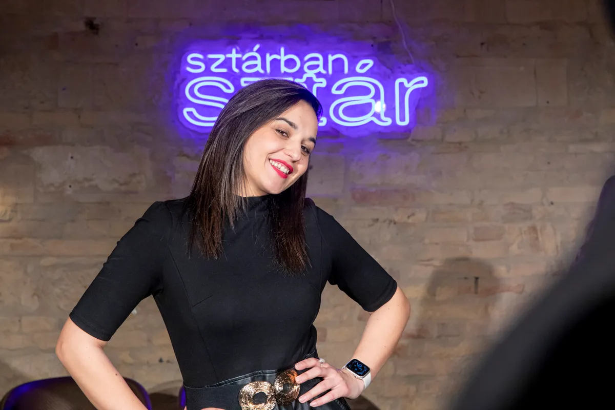 Orsovai Reni a Sztárban Sztár sajtótájékoztatóján