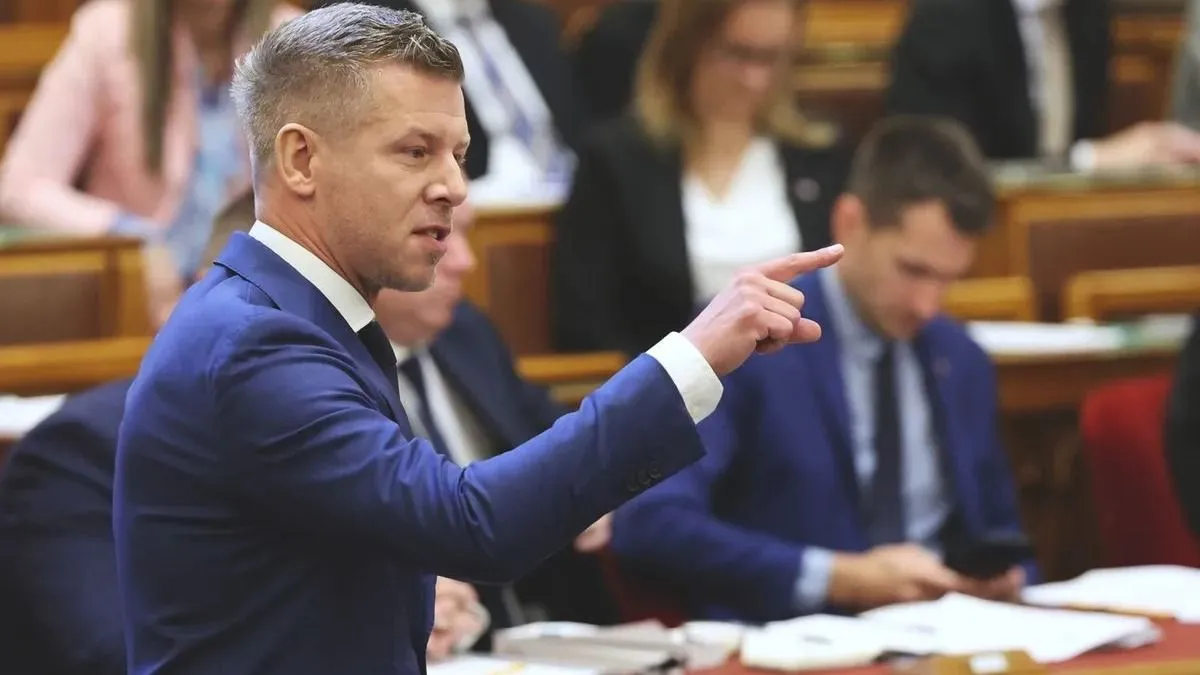 Magyar Péter ismét a Fideszre mutogat érdemi lépések helyett (Fotó: Havran Zoltán)