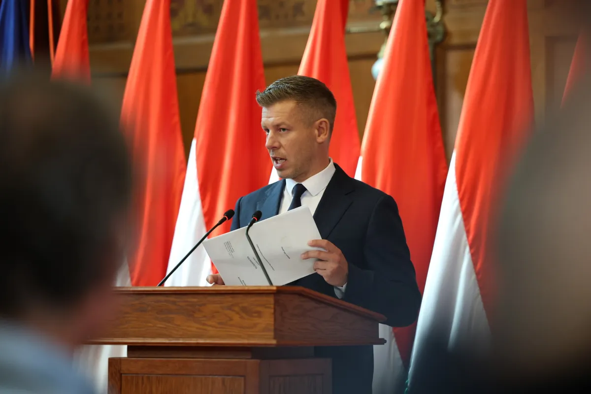  Magyar Péter sajtótájékoztatót tart a Tisztítótűz műveletről (Fotó: Hatlaczki Balázs)