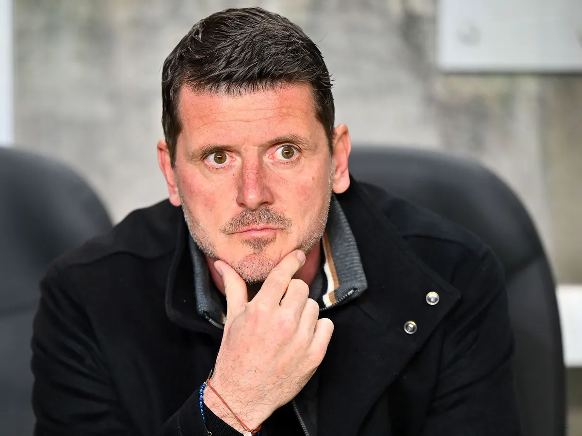 20260313 Győr  Labdarúgás  Fizz Liga 26. forduló  NB I.  Férfi  férfiak  Labdarúgó mérkőzés  ETO FC    -    MTK Budapest   Fotó: Krizsán Csaba  KCS  Kisalföld  KA   A képen: Borbély Balázs edző (ETO), Fradi