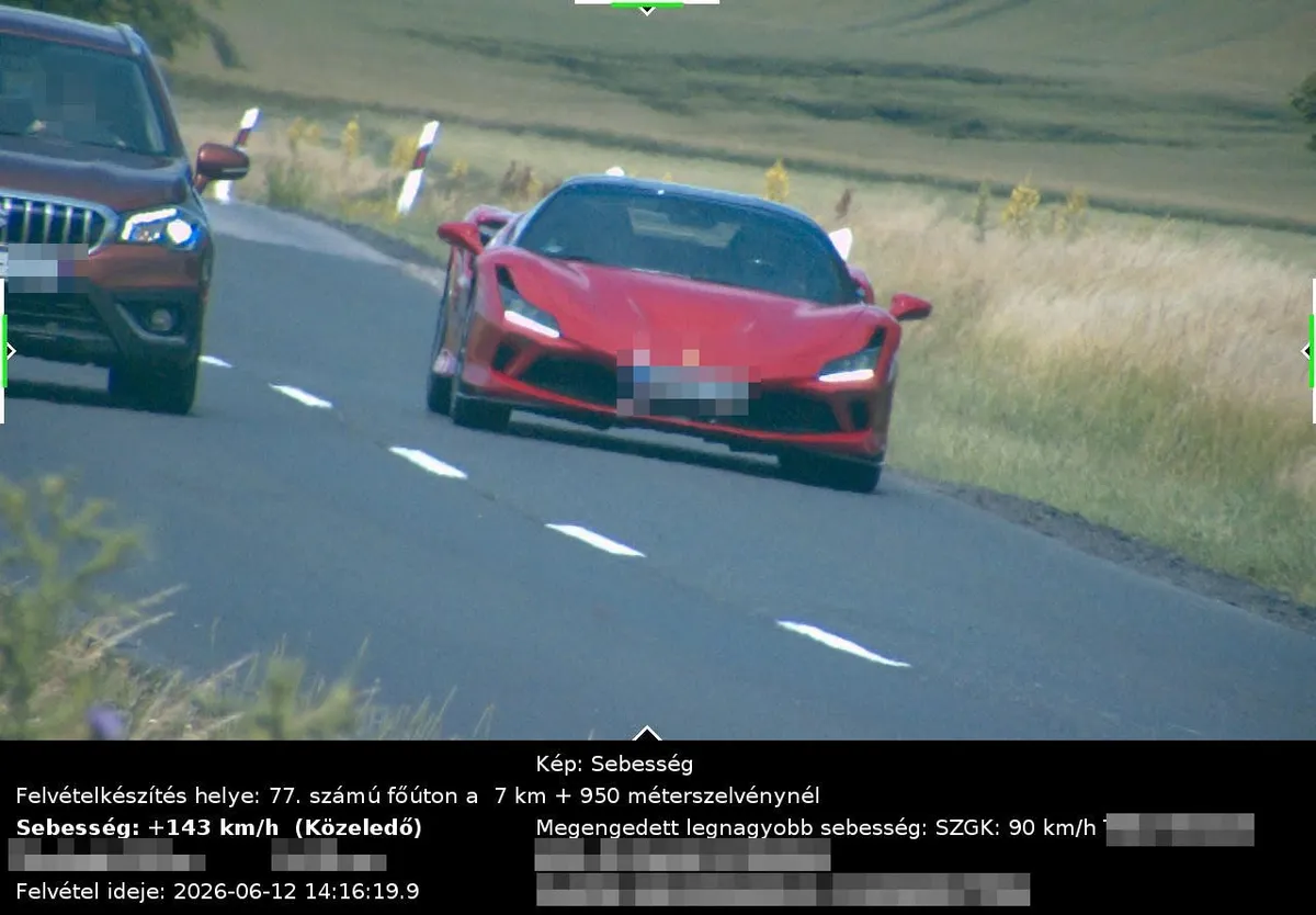 Kicsit megnyomta a gázt a Ferrari sofőrje