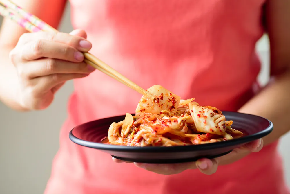 Kimchi tányéron