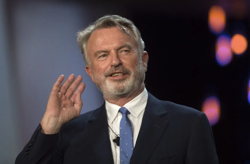 (FILES) Actor Sam Neill takes part in the opening ceremony of the 67th San Sebastian Film Festival in the northern Spanish Basque city of San Sebastian on September 20, 2019. "Jurassic Park" star Sam Neill died in Australia on July 13, 2026 aged 78, according to a family statement that described his death as "sudden and unexpected". (Photo by ANDER GILLENEA / AFP)