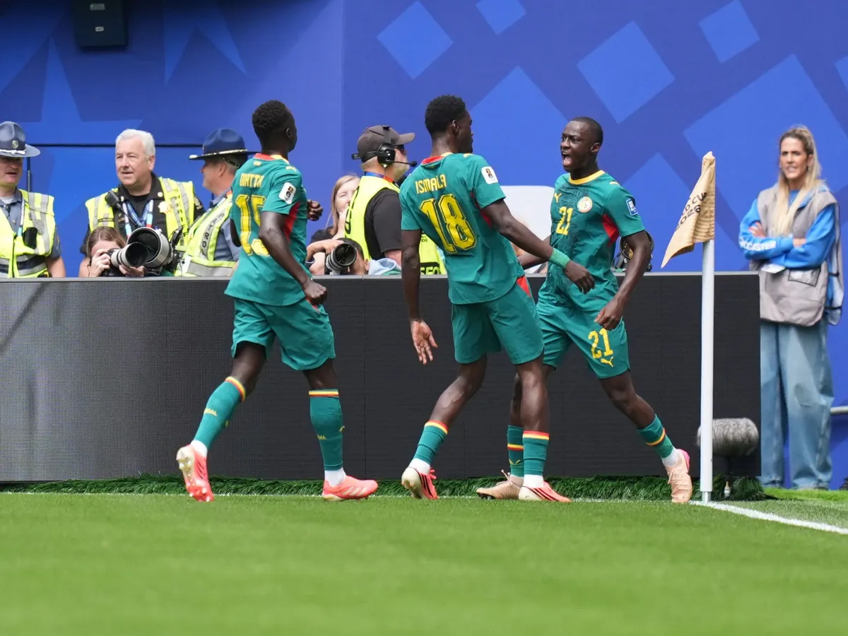 SEATTLE, USA - JULY 01: Habib Diarra (21) of Senegal celebrates after scoring a goal during the 2026 FIFA World Cup Round of 32 match between Belgium and Senegal at Lumen Field (Seattle Stadium) in Seattle, Washington, United States on July 01, 2026. Ercin Erturk / Anadolu (Photo by Ercin Erturk / Anadolu via AFP)