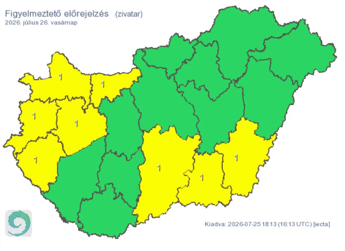 Ilyen időjárás vár ránk vasárnap