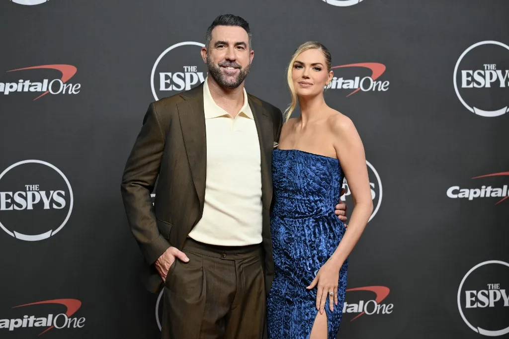 US baseball player Justin Verlander and US model Kate Upton attends the 2026 ESPY Awards at the David H. Koch Theater at Lincoln Center in New York on July 15, 2026. (Photo by ANGELA WEISS / AFP)