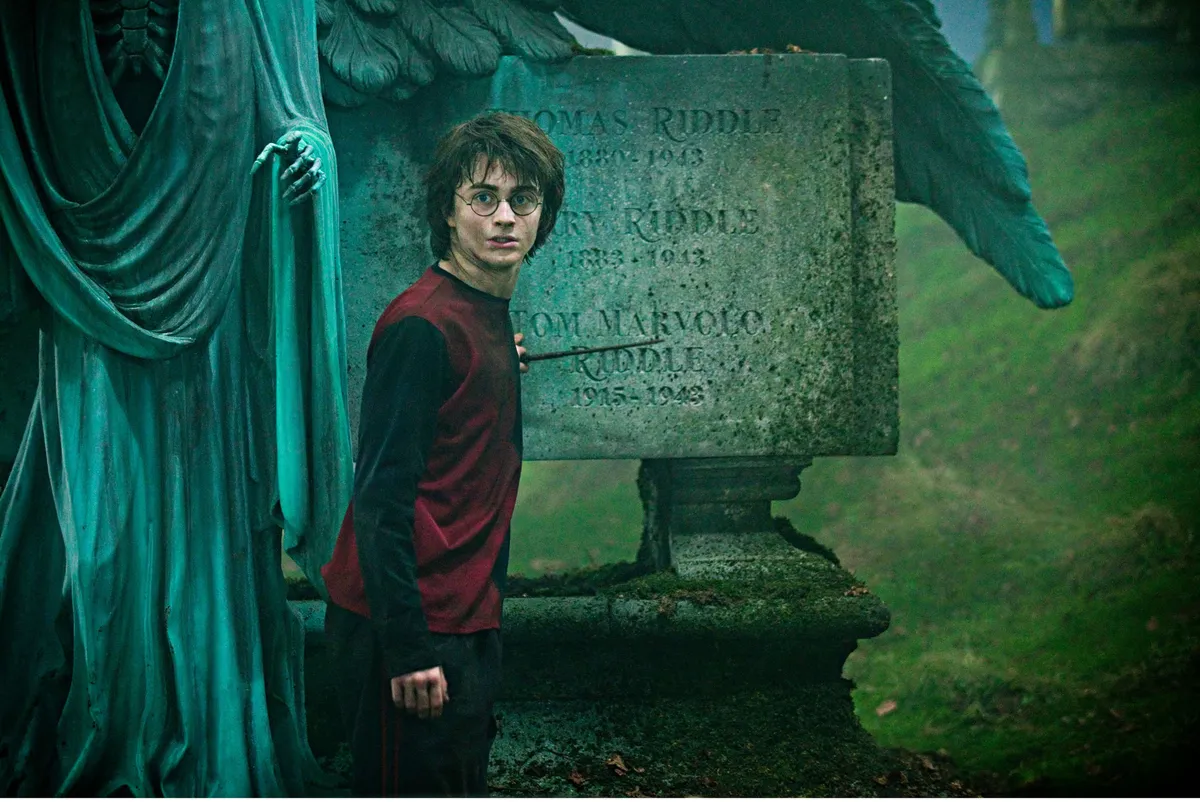 Harry Potter-kvízben szereplő kép Daniel Radcliffe-ről a Harry Potter és a Tűz serlege című film egyik jelenetében