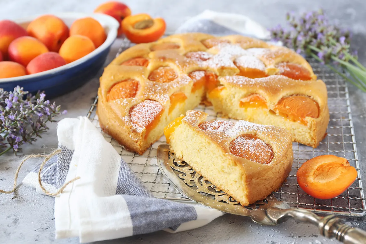 Házi készítésű sárgabarackos pite