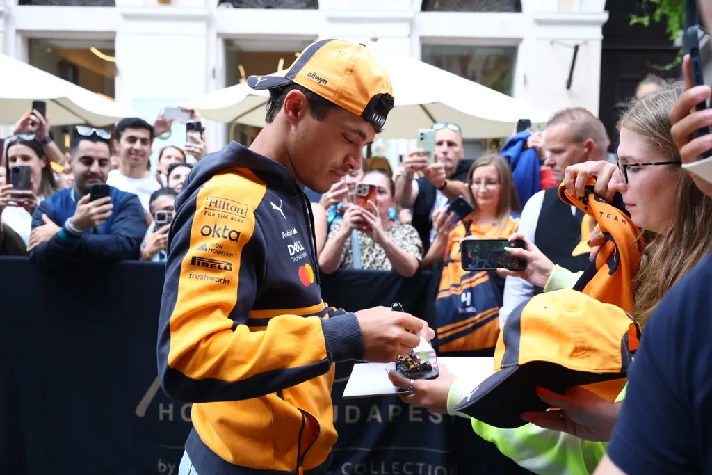 a McLaren párosa, Oscar Piastri és Lando Norris az Aria Hotel Budapestet választotta.