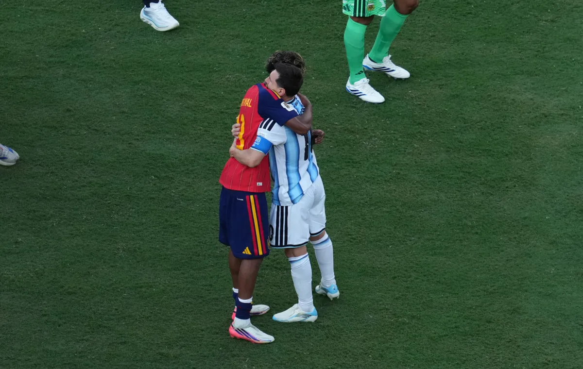 July 19, 2026, New Jersey, Aarhus, USA: LIONEL ANDRES MESSI from Argentina and LAMINE YAMAL from Spain  during FIFA World Cup 2026: Spain and Argentina. (Credit Image: © Ulrik Pedersen/ZUMA Press Wire)