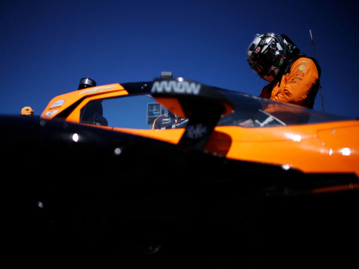 AVONDALE, ARIZONA - MARCH 06: Pato O'Ward, driver of the #5 Arrow McLaren, prepares to drive prior to the NTT INDYCAR Series Good Ranchers 250 at Phoenix Raceway on March 06, 2026 in Avondale, Arizona.   Sean Gardner/Getty Images/AFP (Photo by Sean Gardner / GETTY IMAGES NORTH AMERICA / Getty Images via AFP)