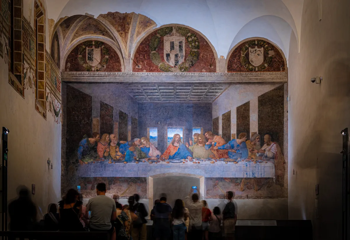 Leonardo da Vinci Az utolsó vacsora című freskója Milánóban