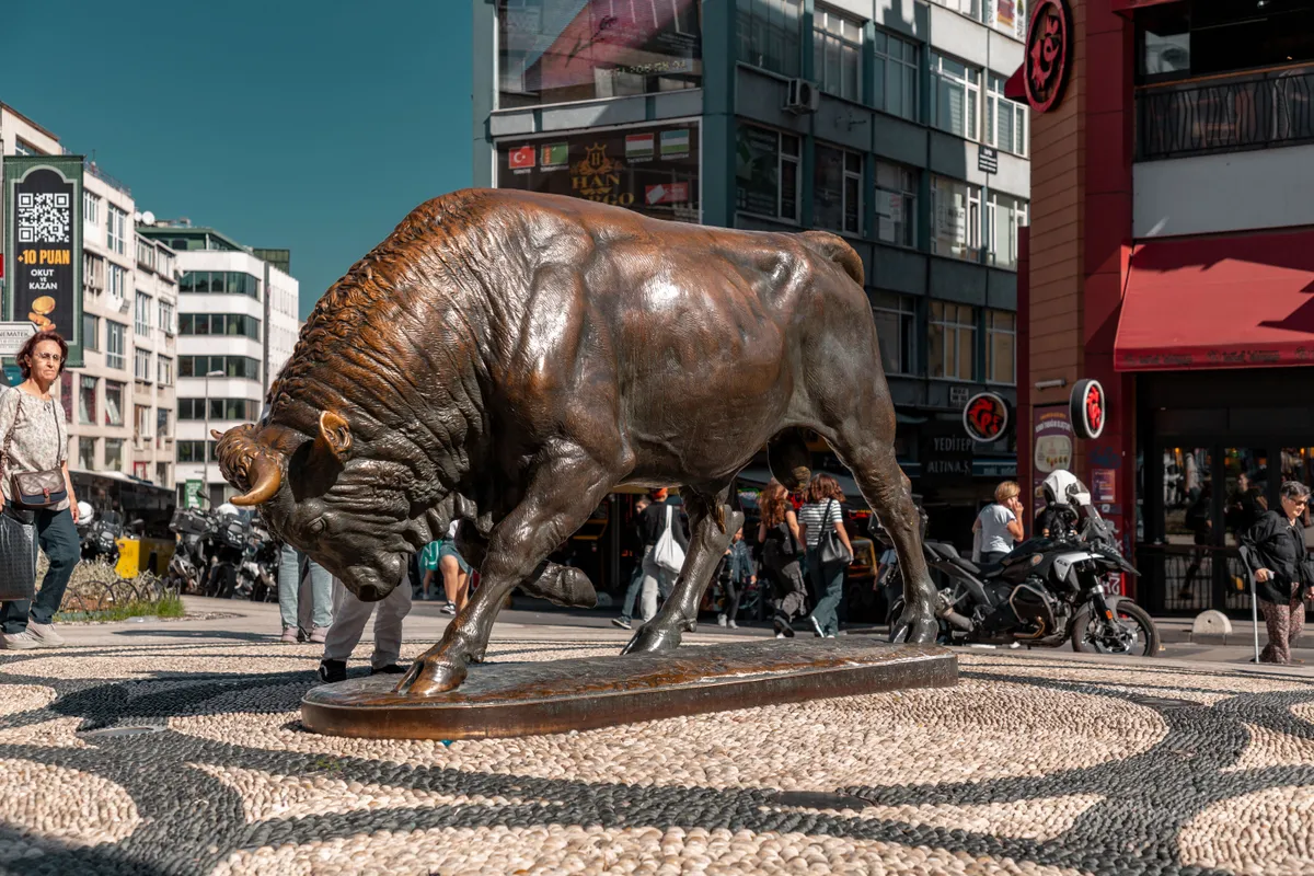 A kadıköyi bika szobor Isztambulban
