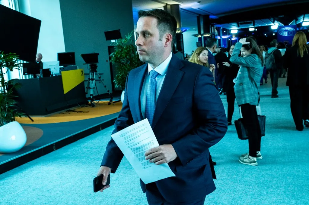 Dömötör Csaba visszaüzent Magyar Péternek Fotó: MARTIN BERTRAND / Hans Lucas
