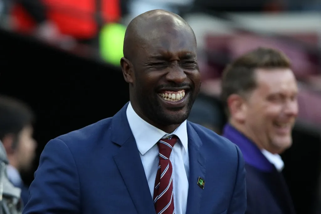 Carlton Cole, former West Ham United player, during the Premier League match between West Ham United and Everton at the London Stadium, Stratford on Saturday 18th January 2020. (Photo by Jacques Feeney/MI News/NurPhoto) (Photo by MI News / NurPhoto via AFP)