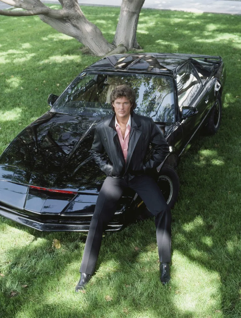 Knight Rider
TV Series 1982 - 1986 USA
Written by Glen A. Larson
David Hasselhoff
Restricted to editorial use. See caption for more information about restrictions.
It is forbidden to reproduce the photograph out of context of the promotion of the film. It must be credited to the Film Company and/or the photographer assigned by or authorized by/allowed on the set by the Film Company. Restricted to Editorial Use. Photo12 does not grant publicity rights of the persons represented. (Photo by 7e Art/Universal Television / Photo12 via AFP)