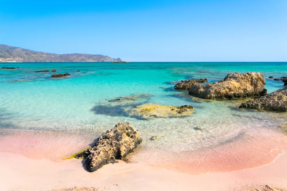 Elafonisi mediterrán tengerpartja