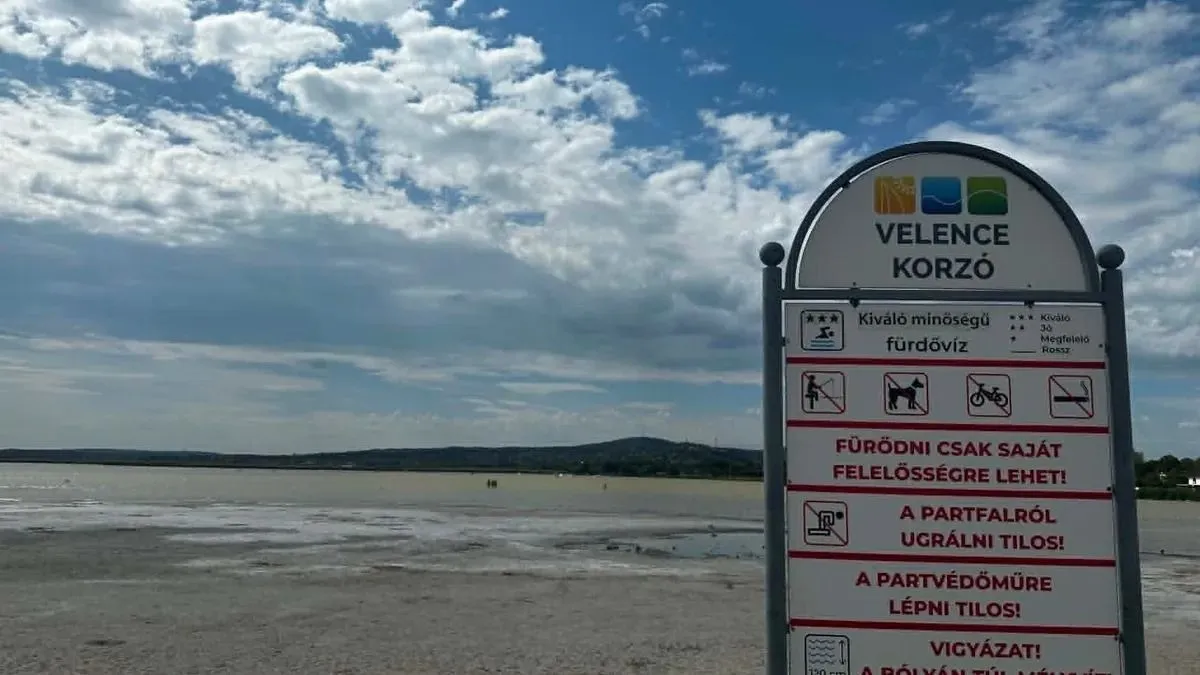 Tovább apad a Velencei-tó: július 26-án délelőtt már csak 32 centiméteres vízállást mértek Agárdnál, két hét alatt 9–11 centimétert csökkent a szint.