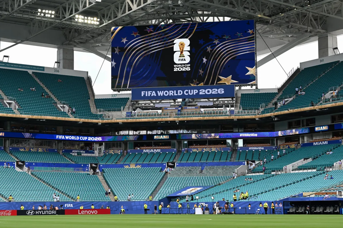 A Norvégia-Anglia világbajnoki negyeddöntőnek otthont ado stadion Miamiban