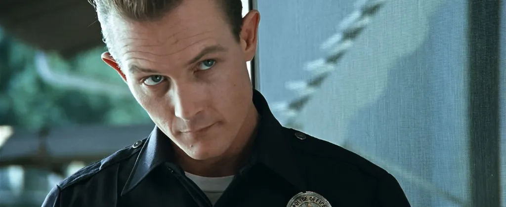 Terminator II: Judgment Day 
Year : 1991 - USA
Director : James Cameron
Robert Patrick
Restricted to editorial use. See caption for more information about restrictions.
It is forbidden to reproduce the photograph out of context of the promotion of the film. It must be credited to the Film Company and/or the photographer assigned by or authorized by/allowed on the set by the Film Company. Restricted to Editorial Use. Photo12 does not grant publicity rights of the persons represented. (Photo by 7e Art/Carolco Pictures / Photo12 via AFP)