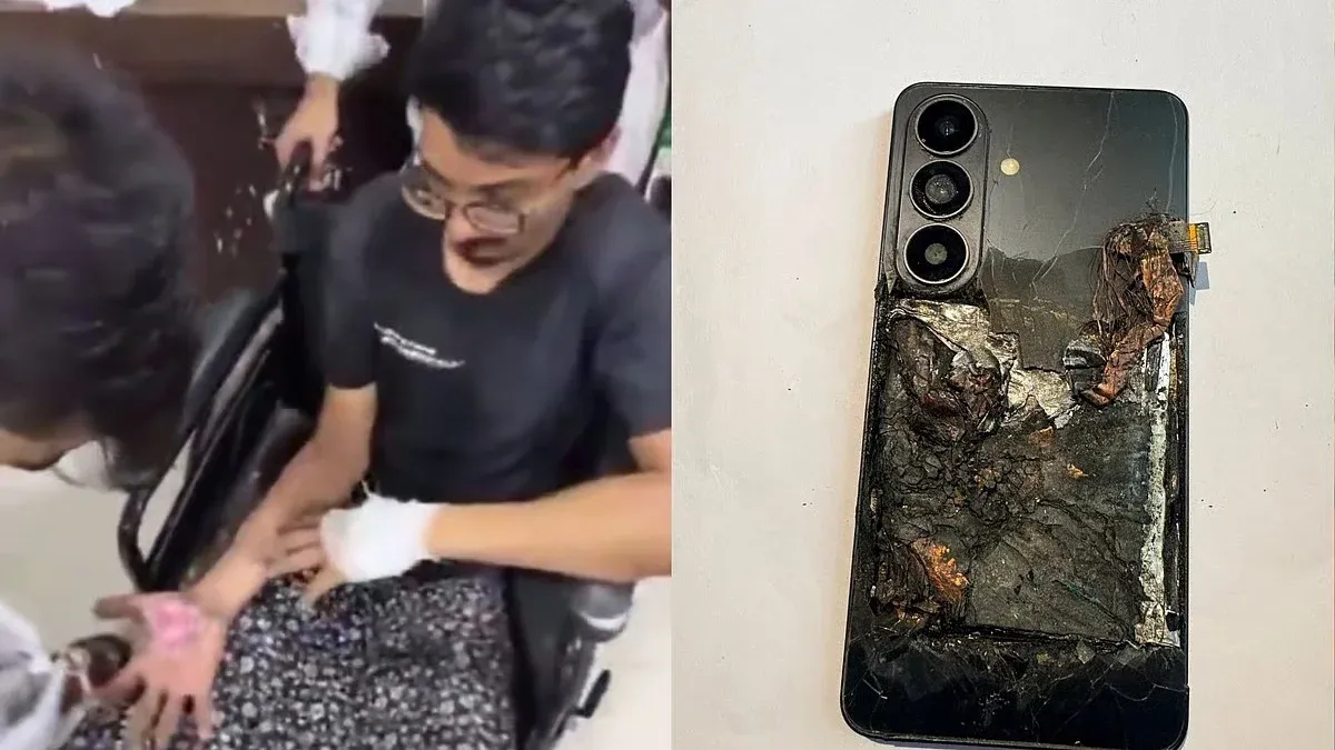 felrobbant Samsung telefon