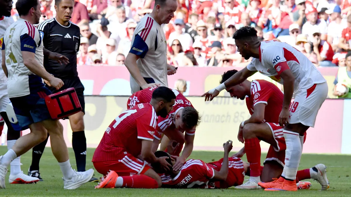 Jamal Musiala, a Bayern München sztárja a frászt hozta a szurkolókra