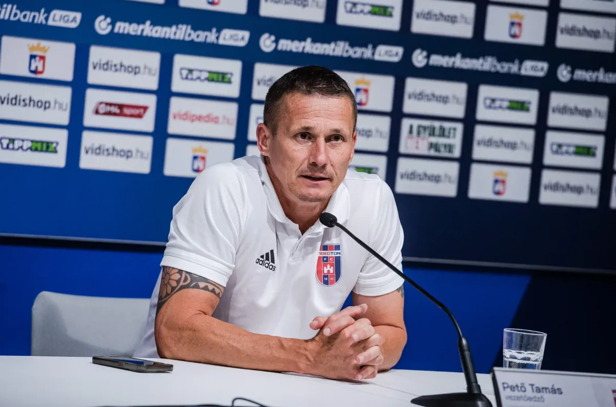 A Videoton FC Fehérvár vezetőedzője, Pető Tamás 