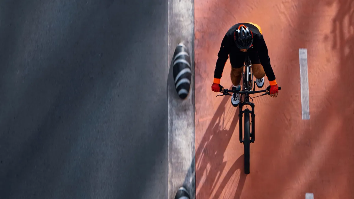 Vitézy Dávid, cyclist on the steet in Bilbao city spain, mode of transportation
