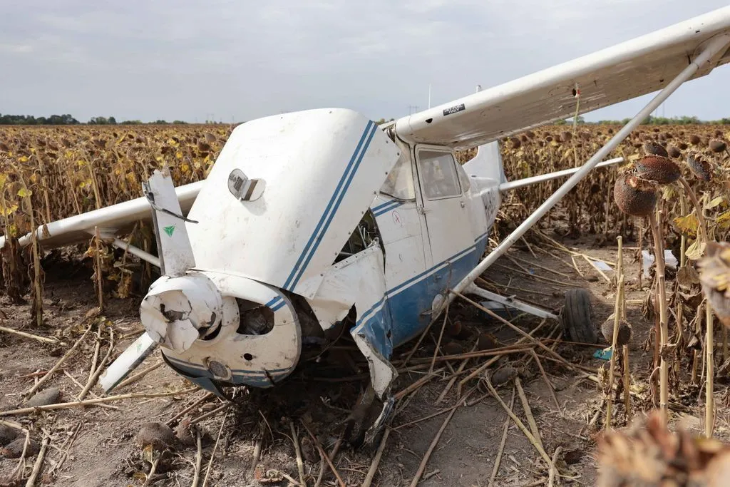 A napraforgótáblában landolt a kalocsai repülőtérről elkötött Cessna kisgép