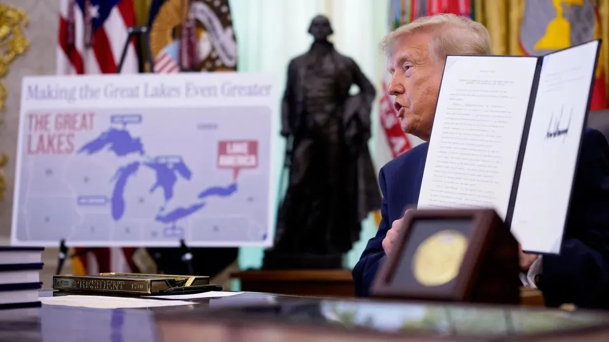 Donald Trump hivatalosan is átnevezte az Ontario-tavat (Fotó: Getty Images North America/Andrew Harnik)