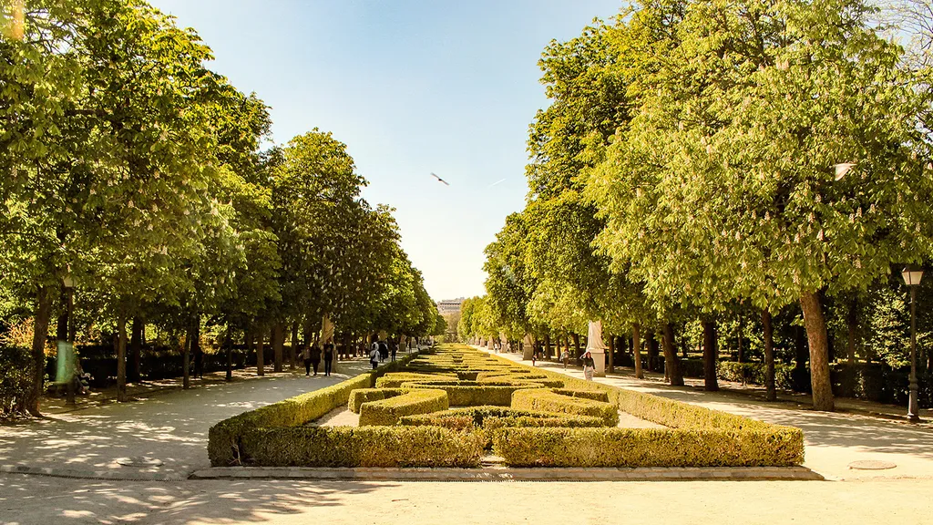 A madridi Buen Retiro park aszály előtt
