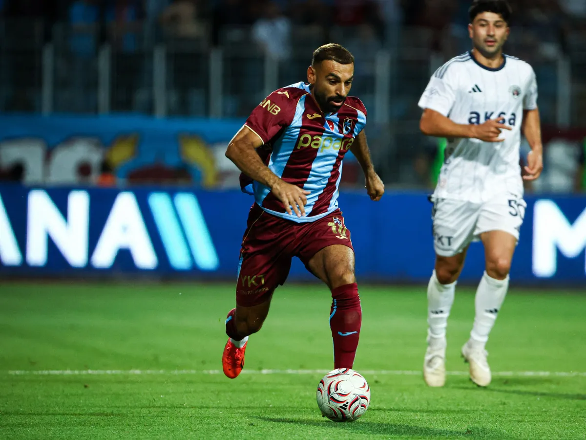 Mohamed Salah of Trabzonspor in action during the match. Kasimpasa and Trabzonspor faced each other at 1st week of Trendyol Super League 2026/27. The match took place in Recep Tayyip Erdogan Stadium on August 15th, 2026. (Photo by Burak Basturk / Middle East Images via AFP)