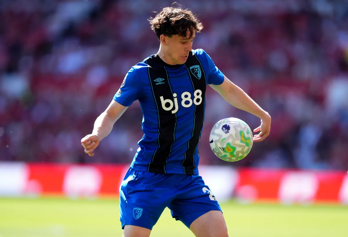 AFC Bournemouth's Alex Toth during the Premier League match at the City Ground, Nottingham. Picture date: Sunday May 24, 2026.