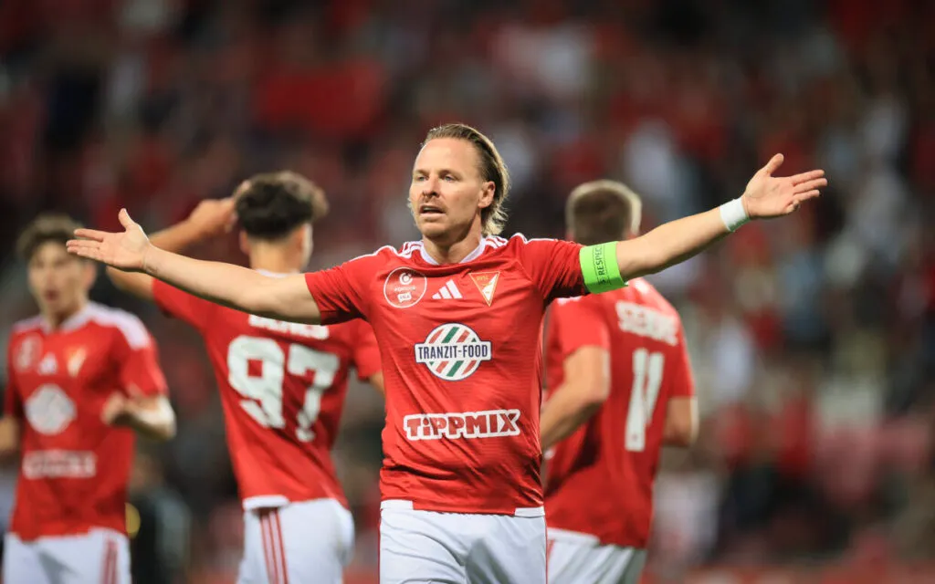 Dzsudzsák Balázs gólöröm a Debrecen-MTK meccsen