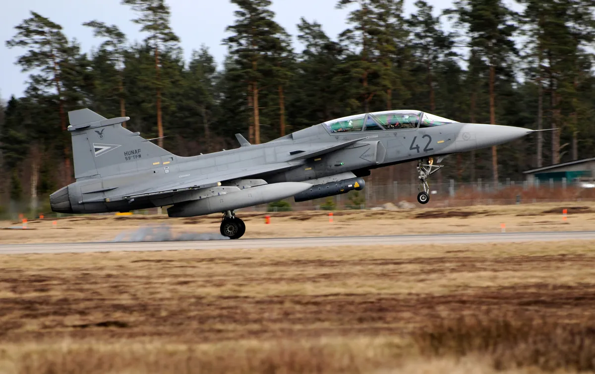 Gripen D Hungarian Air Force at Lion Effort 2012