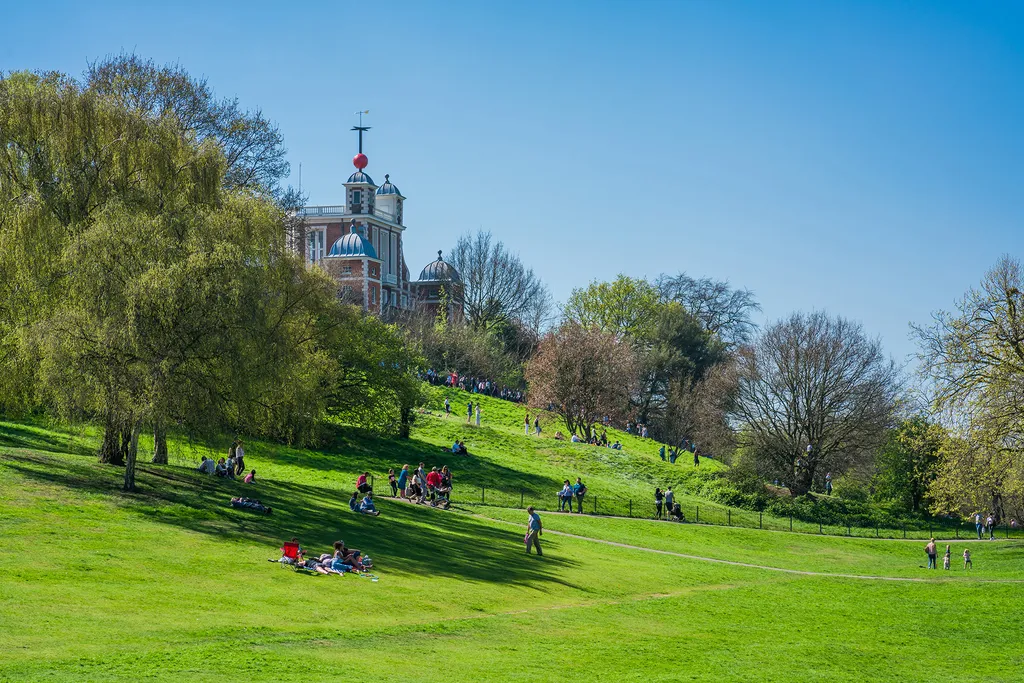 A londoni Greenwich park aszály előtt