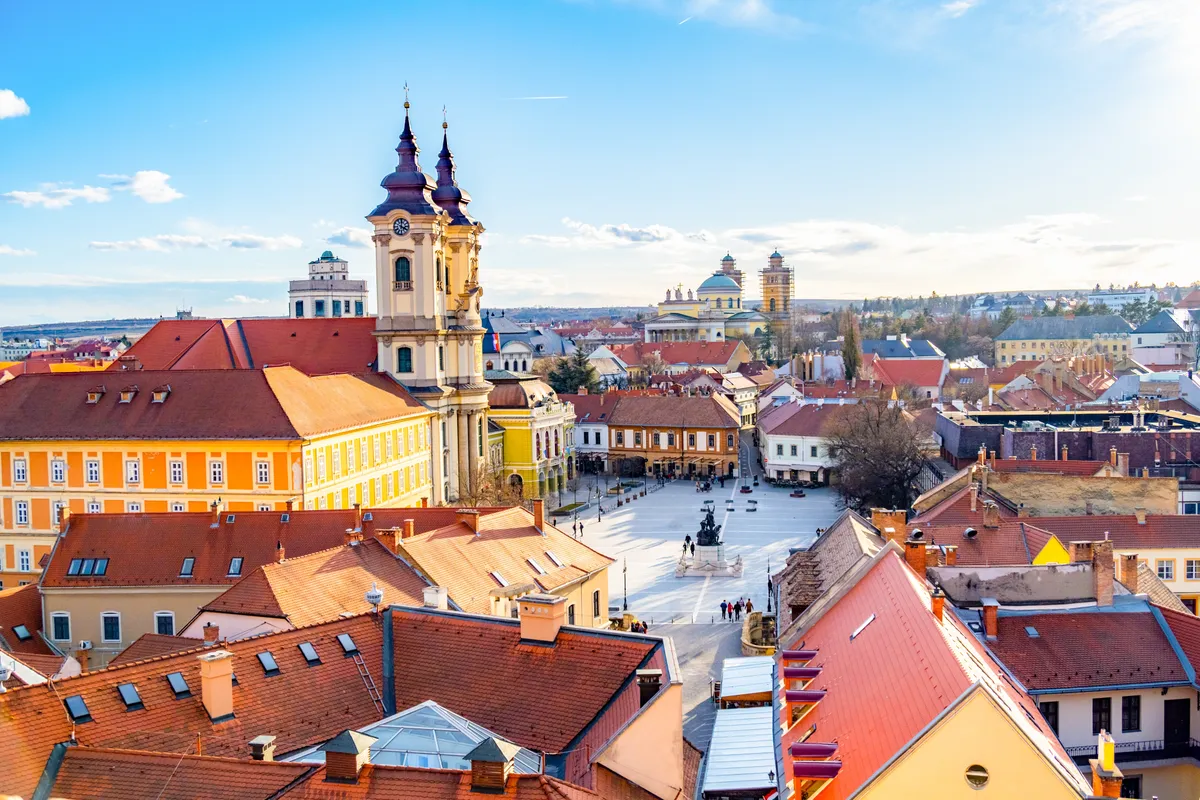 Eger város látképe