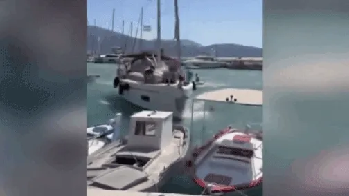 Görögország, Kalamos, Lefkada, vitorlás jacht, hajóbaleset, kikötő, halászhajó, Jón-tenger, jachtkapitány A jachtbaleset Görögországban, Kalamos szigetének kikötőjében történt  Fotó: focus.de