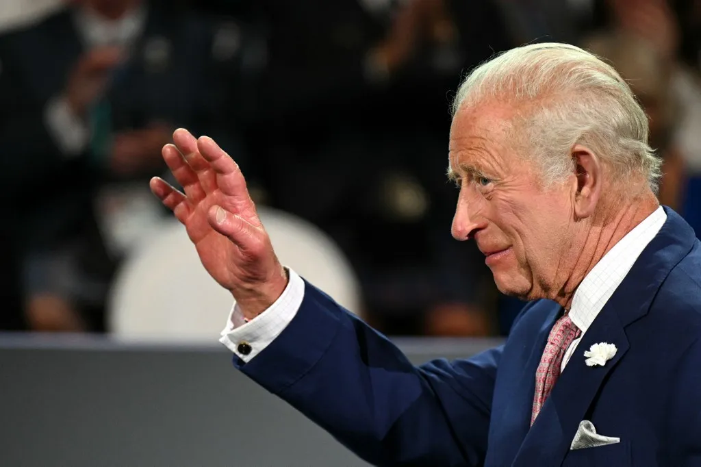 III. Károly, Britain's King Charles III reacts after delivering a speech during the opening ceremony of the 23rd Commonwealth Games at the OVO Arena in Glasgow, Scotland, on July 23, 2026. (Photo by Oli SCARFF / AFP)