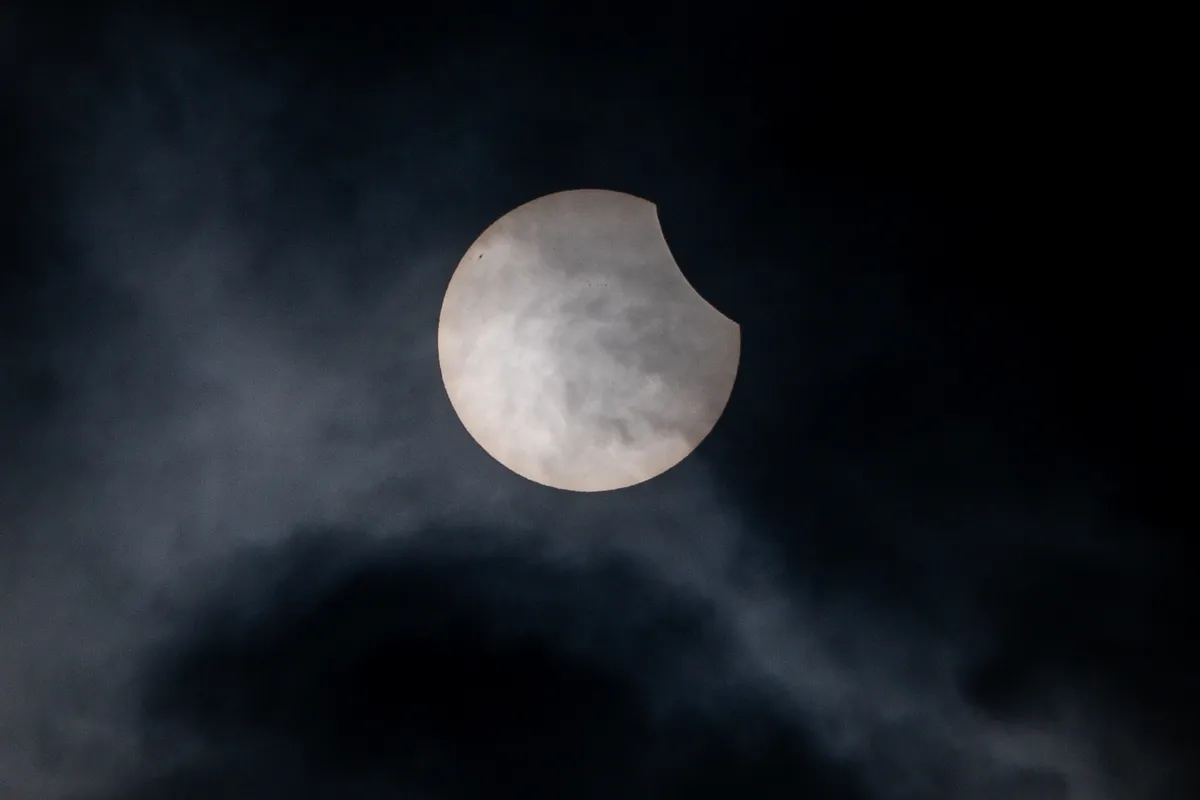 Napfogyatkozás planetáriumból nézve